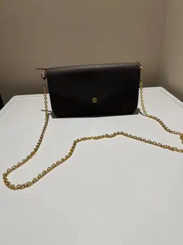 Популярная маленькая сумка 2023 женская модная сумка бренда MISANGE KOURA, высококачественная сумка-мессенджер, сумка на цепочке, черная сумка через плечо 13