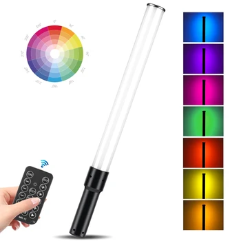 Портативная Лампа RGB Light Tube LED Video Light Wand 3000K-6500K С Регулируемой Яркостью, 18 Световых Эффектов, Встроенный Аккумулятор для Прямой Трансляции Видеоблогов