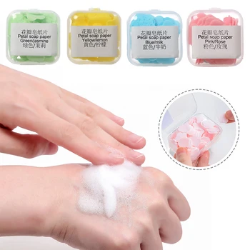Портативная мыльно-бумажная Одноразовая ванна для мытья рук, мини-мыло для мытья рук с ароматом цветов ravel, Чистящие средства для мытья рук