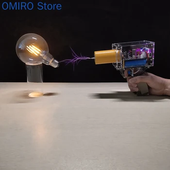 Портативная ручная катушка Tesla, искусственная молния в руке, игрушка для научного эксперимента, забавная дуга 13 см