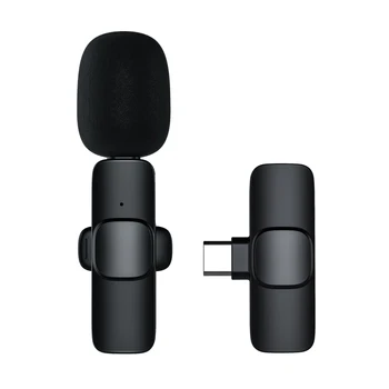 Портативный беспроводной петличный микрофон TISHRIC, лучший мини-микрофон M2 для записи аудио и видео, ошейниковый микрофон для прямой трансляции