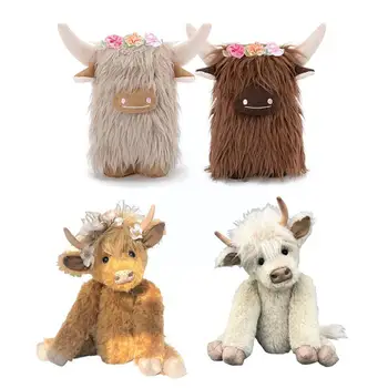 Прекрасная игрушка-шотландская корова, Мультяшная плюшевая игрушка-шотландская корова, мягкие игрушки-подушки, декор для вечеринки по случаю Дня рождения, подарок для девочек и мальчиков T2Y9