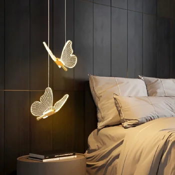 Прикроватная акриловая люстра для спальни творческая личность люстра-бабочка прикроватная лампа для детской спальни