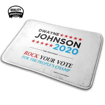Проголосуйте за Рок на выборах президента Дуэйна Джонсона 2020 (черный) 3D Коврик для дома, ковровая подушка, политическое голосование 2020