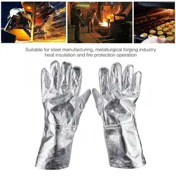 Противопожарные защитные перчатки для безопасной работы Термостойкая перчатка Арамидная перчатка для БАРБЕКЮ Кухонная Огнеупорная защита перчаток
