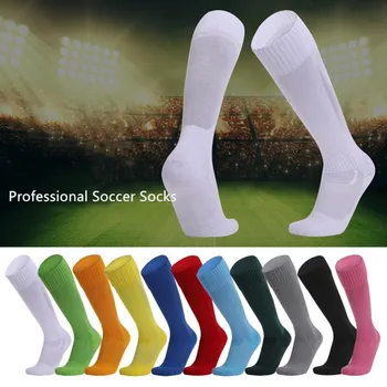 Профессиональные компрессионные футбольные носки до колен, дышащие футбольные носки для фитнеса, велоспорта, бега трусцой, противоскользящие носки для взрослых