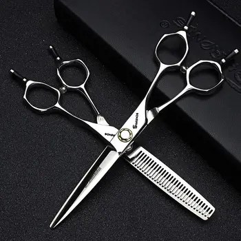 Профессиональные парикмахерские ножницы для стрижки волос 6.0 440c из японской стали Для резки и филировочных ножниц barbearia berber makas