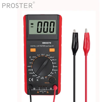 Профессиональный измеритель индуктивности и емкости Proster Digital LCR Meter 1999 Отсчетов Индикация низкой мощности Электрический мультиметр Тестер
