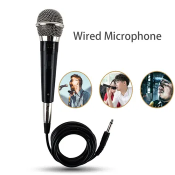 Профессиональный проводной микрофон Караоке Ручной конденсаторный микрофон Megaphone для выступлений на KTV, собраний, вокальных выступлений.
