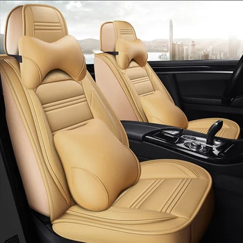 Прочный кожаный чехол для автомобильного сиденья с полным покрытием FORD Mondeo Kuga Focus Mustang GT Edge Expedition F-150 Автомобильные аксессуары