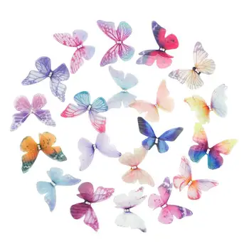 Реалистичные Бабочки 20шт Крошечные Бабочки Для Поделок Бабочки Наклейки Для Самостоятельного Изготовления Различных Стилей Для Украшения Ребенка
