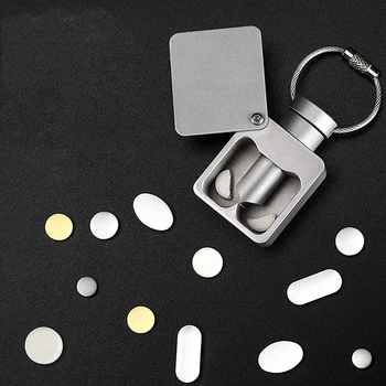 Резак для таблеток из алюминиевого сплава, удобный для переноски, разделитель таблеток EDC, контейнер для медицинских таблеток, Водонепроницаемое Герметичное ведро, коробки для хранения таблеток