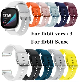 Ремешок для часов Fitbit Versa 3 Band Мягкий Спортивный Силиконовый Браслет Versa3 Браслет Correa для Аксессуаров Fitbit Sense Bands