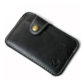 Ретро кожаный кредитный бизнес-мини-кошелек для карт 2023, удобный мужской женский смарт-кошелек, визитница, кошелек для наличных, чехол для карт