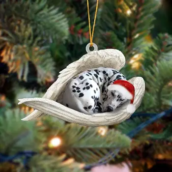 Рождественские украшения для милой собачки, рождественские украшения для елки, креативные украшения, акриловые аксессуары, рождественские украшения