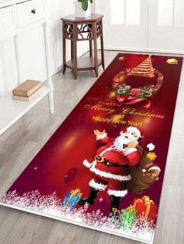 Рождественский коврик Санта Клаус Противоскользящий Коврик для пола в кухне, Декор, ковер, НОВЫЙ