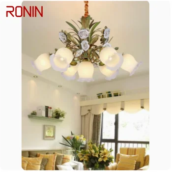РОНИН Американская садовая люстра корейская креативная теплая гостиная столовая травяная лампа