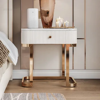 Роскошные прикроватные тумбочки в скандинавском стиле, креативный прикроватный столик для хранения вещей в маленькой квартире, домашний Минималистичный боковой шкаф, мебель для спальни