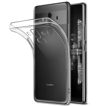 Роскошный Силиконовый Чехол Задняя Крышка Телефона Huawei Mate 10 Pro Мягкий TPU Прозрачный 360 Противоударная Броня Mate10Pro 10Pro Capa