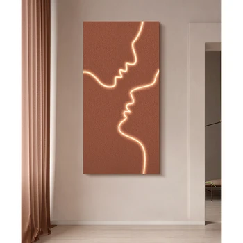Роспись светодиодной лампой в натуральном виде; Бесшумный ветер, минималистичная абстрактная фигура в итальянском стиле, входящая в дом; Декоративная роспись