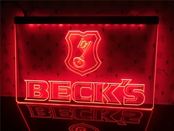 Светодиодная неоновая вывеска для рекламы пивного бара Beck's Becks -A029