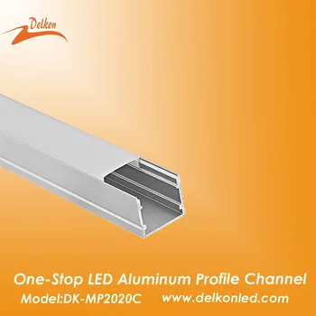 Светодиодный алюминиевый профиль освещения 20 *20 мм, внутренняя ширина 2 м/6,6 футов 17 мм, установленный канал Alu для двухрядного полосового освещения