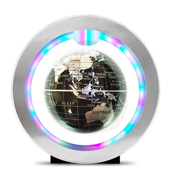 Семицветная лампа с магнитной левитацией Плавающий Глобус Карта мира Антигравитационный земной шар Светодиодный светильник Украшение дома Подарок на день рождения