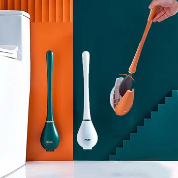 Силиконовая щетка для унитаза, настенная для туалета, Автоматические инструменты для чистки щетки для унитаза, аксессуары для дома и ванной комнаты