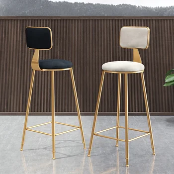 Скандинавские Креативные Барные стулья С железной спинкой Золотые Высокие ножки Барный стул Барные стулья Передняя Гостиная Cadeira Мебель для гостиной WZ