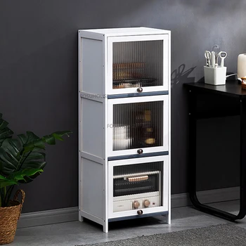 Скандинавские кухонные шкафы из искусственной доски для кухонной мебели, Щелевой шкаф, Креативный многослойный Высококлассный шкафчик для гостиной