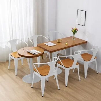 Скандинавские промышленные украшения для обеденного стола, современный обеденный стол на 6 персон, Кофейные кухонные туалетные принадлежности, столы для Эль-Хогара