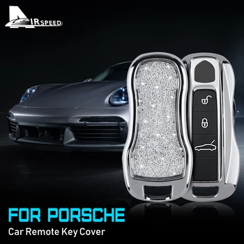 СКОРОСТЬ ПОЛЕТА для Porsche Cayenne 958 911 Panamera Car Remote Key Cover Чехол Брелок Авто Специальный Кристалл Алмаз Из Алюминиевого Сплава
