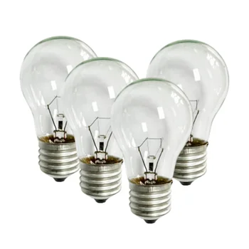 Сменная лампа накаливания A15 мощностью 40 Вт E27 со средним основанием 230 В Электрическая лампа для духовки, плиты, холодильника, микроволновой печи, лавовая лампа, 4 шт.