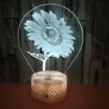 сменная лампа прикроватная декоративная трещина 3D ночник