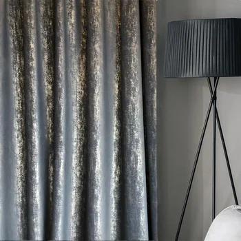 Современные минималистичные шторы из бархатной фольги для затемнения гостиной спальни столовой