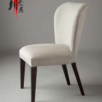 Современный Простой обеденный стул из массива дерева, Дизайнерский стул для переговоров в роскошном отеле, отдел продаж, Клубная стойка регистрации