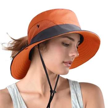 Солнцезащитные шляпы Safari для женщин, летняя шляпа с широкими полями, защита от ультрафиолетового излучения, шапка для рыбалки на открытом воздухе, Походная шляпа для женщин 2021 г.