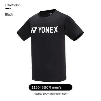Спортивная футболка Yonex, одежда для тенниса, быстросохнущая майка для бадминтона, короткий рукав, мужчины, женщины, лето 115189