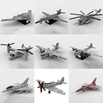 Строительные блоки Moc военной серии, знаменитая национальная модель истребителя, технология сборки авиационных кирпичей, игрушка-бомбардировщик для детей B1 B2 F-22