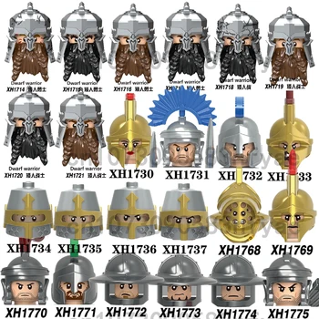 Строительный блок, фигурки средневековых солдат Древнего Рима, мини-строительная игрушка для детей X0314 X0315 X0316 X0320