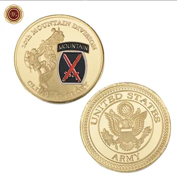 Сувенирная монета 10-й горной дивизии армии США 