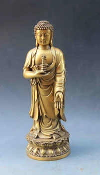 Тибетский буддизм Латунь Медная Пагода ступа Статуя Будды Шакьямуни Амитабхи Рулая