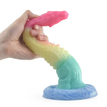 Тонкая анальная пробка S-образной формы, уникальный дизайн в виде змеи с присоской, Силиконовый Красочный фаллоимитатор в виде животного, стимулирующий точку G, Магазин сексуальных игрушек для взрослых