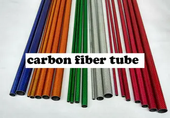трубка из углеродного волокна 2шт 50 см 3k 10 12 16 20 22 25 30 мм красный синий зеленый