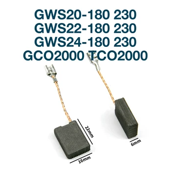 Угольная щетка GWS20-180 E64 для Bosch GWS20-180 22 24-180 230 Запасные части для угольной щетки GCO2000 TCO2000 22x16x6 мм