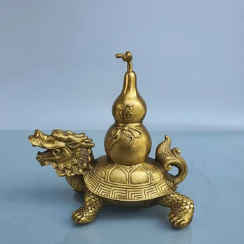 Украшения из бронзовой черепахи-тыквы, китайские изделия для дома, гостиной и офиса, приносящие удачу