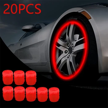 Универсальные светящиеся колпачки клапанов, ночной Светящийся декор автомобильных шин для Yaris Gr, Заглушки автомобильных клапанов Mazda Cx-5, чехлы для автомобильных колес