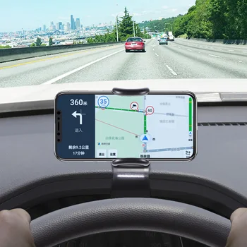 Универсальный держатель для автомобильного телефона на приборной панели, Простая подставка для крепления на зажиме, кронштейн для дисплея GPS, Автомобильный держатель для iPhone 8 X Samsung XiaoMi