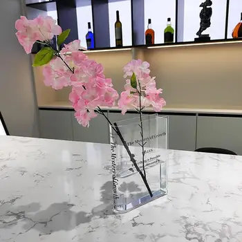 Уникальная прозрачная ваза для цветов, акриловая ваза для цветов, вазы для растений, декоративные современные декоративные бутылки для свадебного подарка