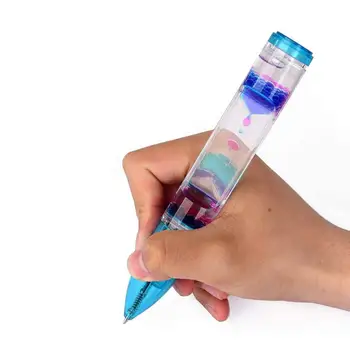 Уникальная ручка-барботер, акриловая ручка с жидким движением, вращающийся стержень, забавная шариковая ручка-барботер с жидким движением, рисование шариковой ручкой